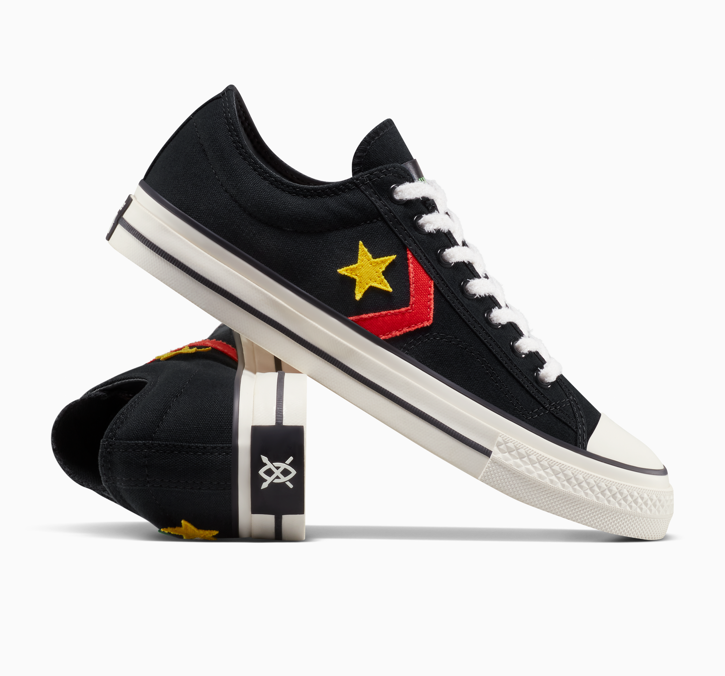 DAILY PAPER X CONVERSE 'STAR PLAYER OX' - BLACK/FERN GREEN/CYBER YELLOW