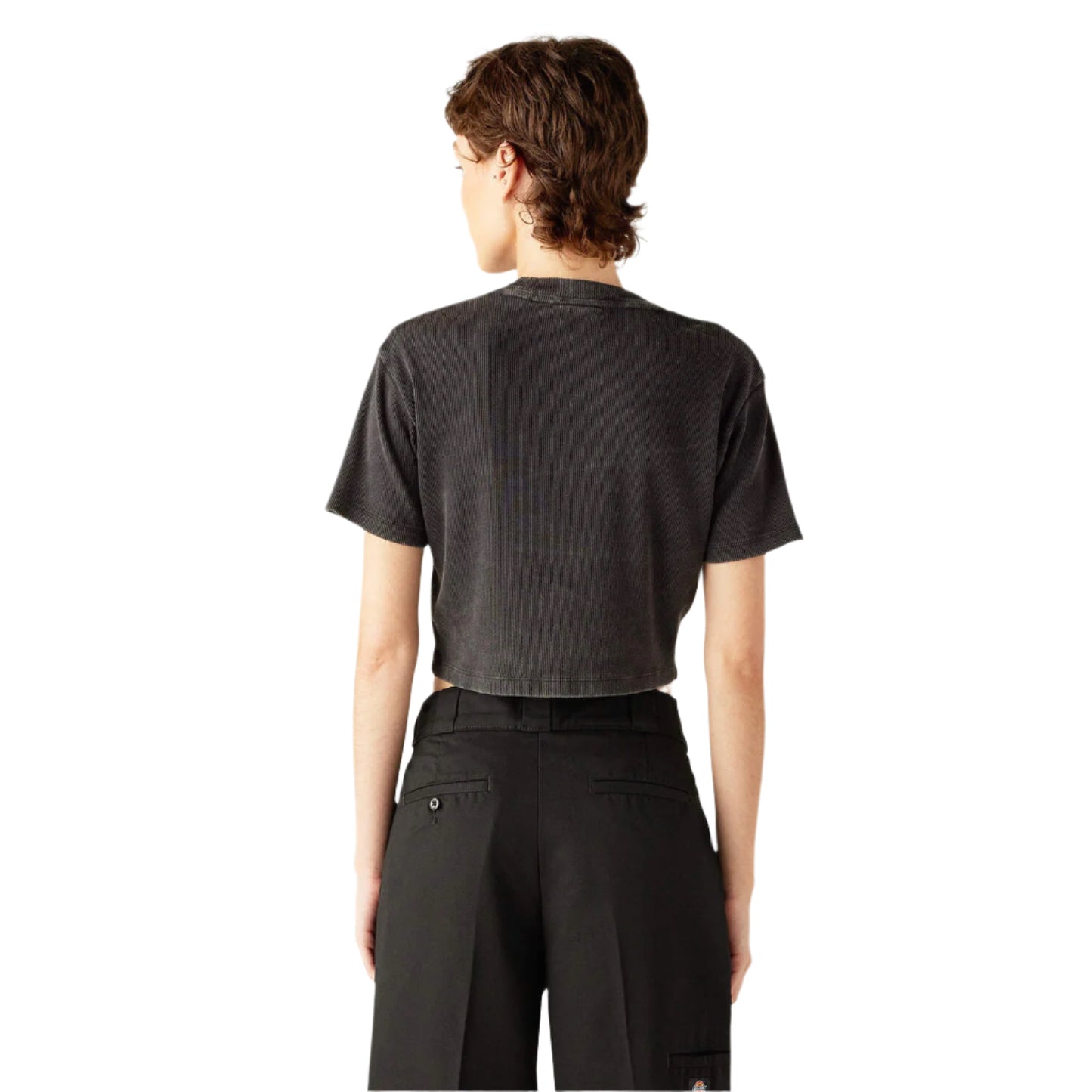 PLENTYWOOD CROPPED T-SHIRT - BLACK