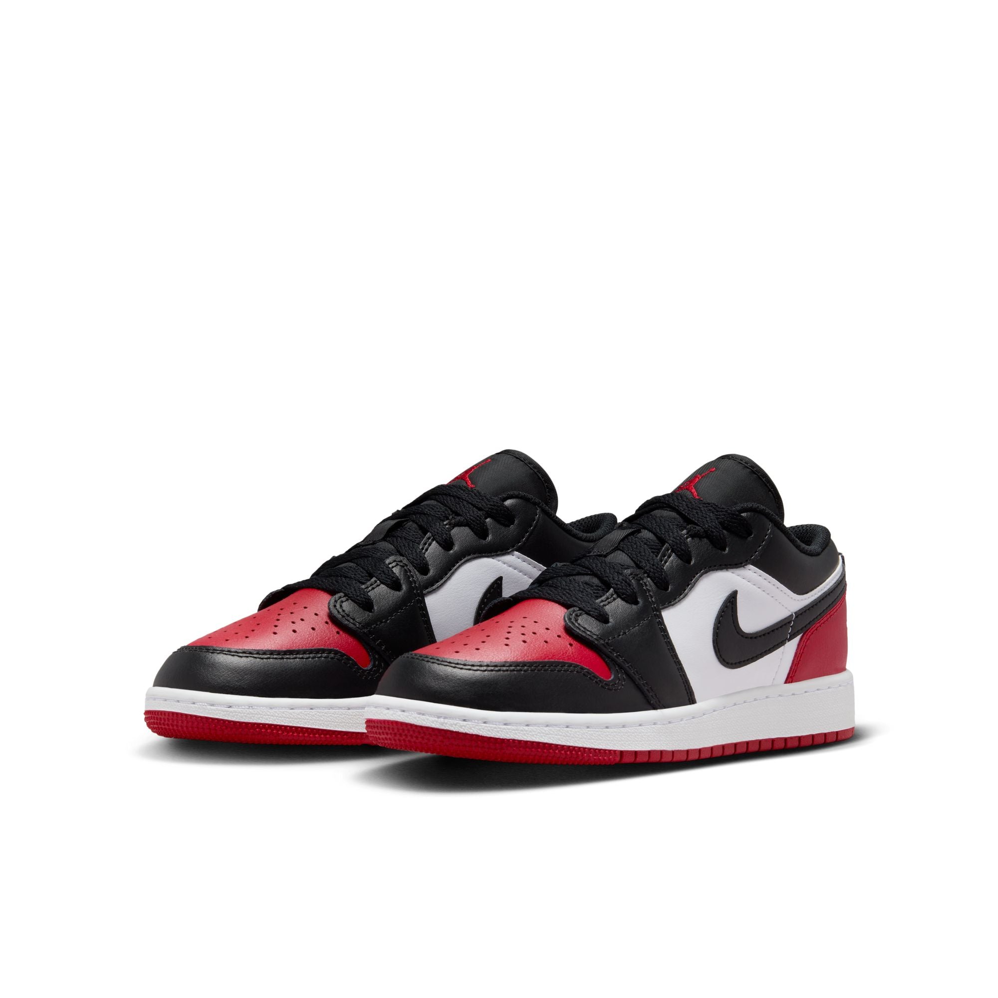 Jordan 1 Low (GS) 'Bred Toe' - White/Black/Varsity Red/White – MAKEWAY