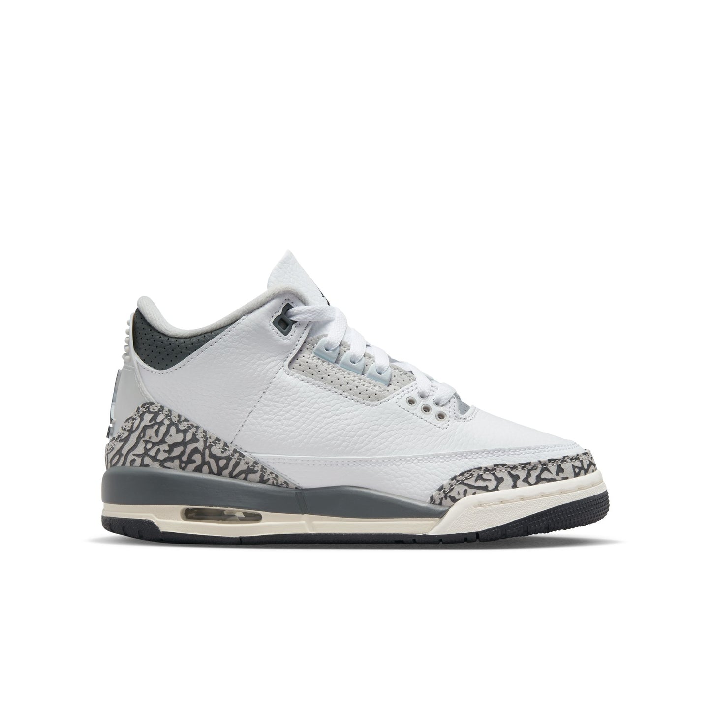 Jordan 3 Retro (GS) - 'Hide N' Sneak' - White/Black/Iron/Light Ash Grey