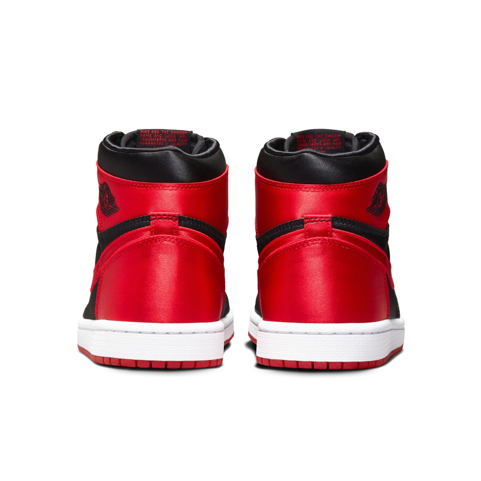 JORDAN 1 RETRO HI OG 'SATIN BRED' - BLACK/UNIVERSITY RED/WHITE