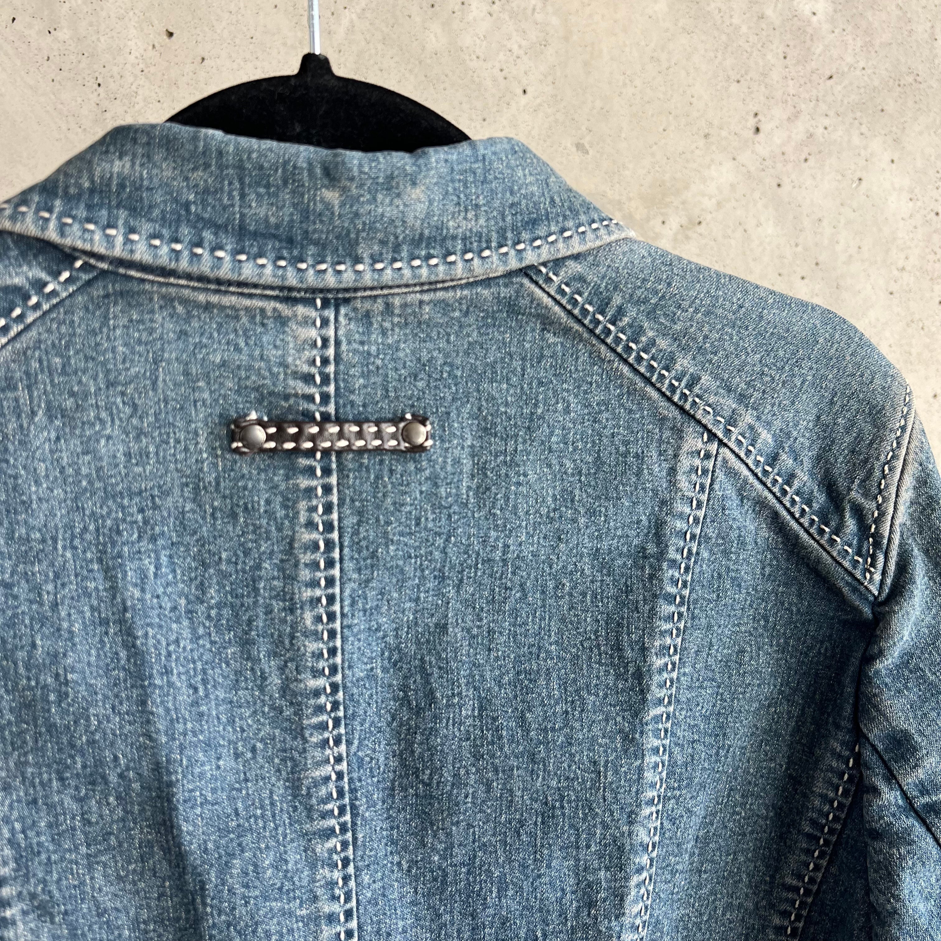 Vintage Contrast Stitch Denim Jacket