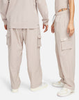 NSW Essential High-Rise Woven Cargo Pants - Diffused Taupe/White