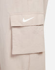 NSW Essential High-Rise Woven Cargo Pants - Diffused Taupe/White