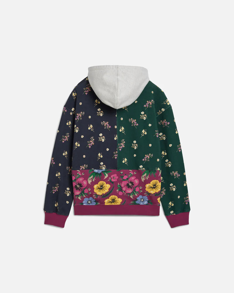 Patta Floral Patchwork Hooded Sweater - Multi