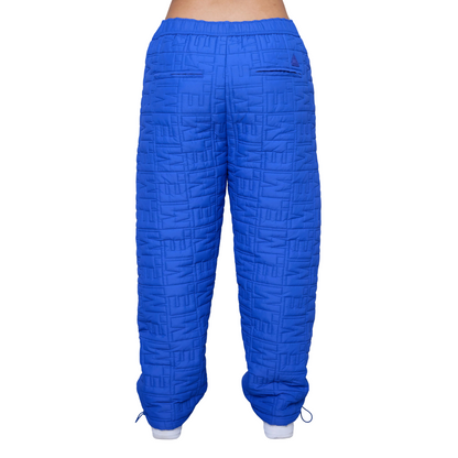 Monogram Quilted Puff Tech Pant - Cobalt