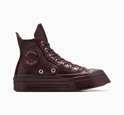 CHUCK 70 DE LUXE SQUARED LEATHER - BLOODSTONE/GOLD/BLACK