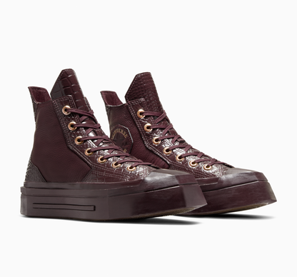 CHUCK 70 DE LUXE SQUARED LEATHER - BLOODSTONE/GOLD/BLACK