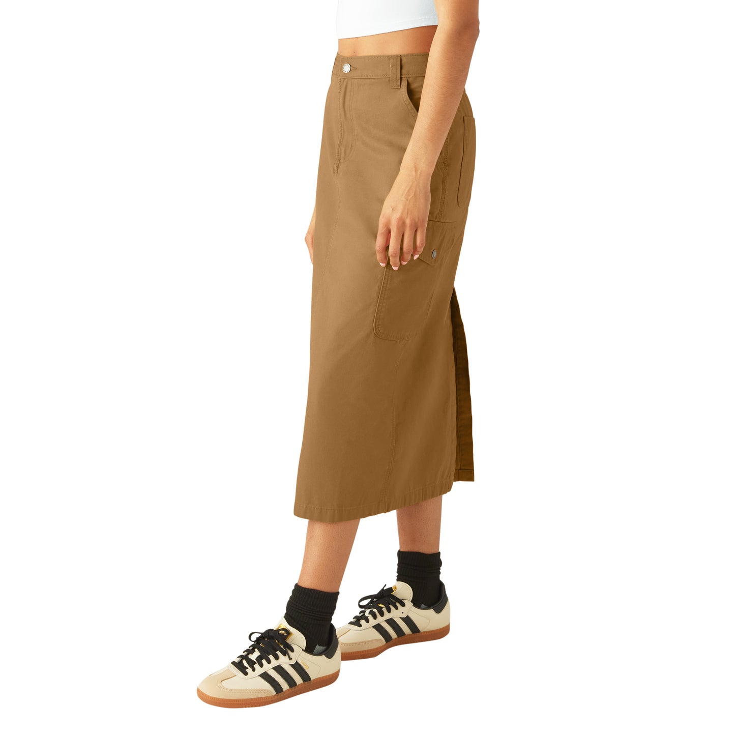 Duck Canvas Cargo Skirt - Brown Duck