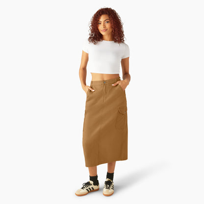 Duck Canvas Cargo Skirt - Brown Duck