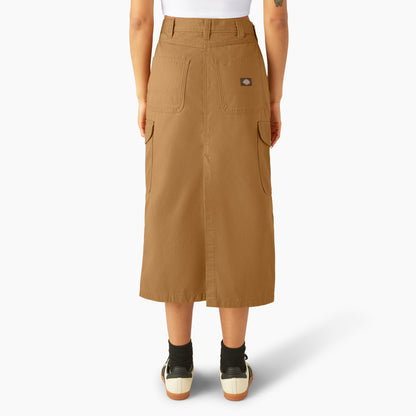 Duck Canvas Cargo Skirt - Brown Duck