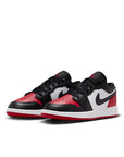 Jordan 1 Low  (GS) 'Bred Toe' - White/Black/Varsity Red/White