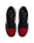 Jordan 1 Low  (GS) 'Bred Toe' - White/Black/Varsity Red/White