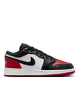 Jordan 1 Low  (GS) 'Bred Toe' - White/Black/Varsity Red/White