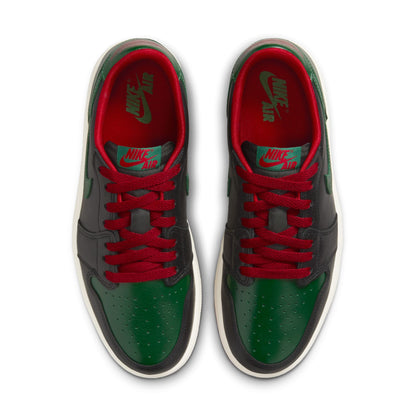 JORDAN 1 LOW OG - BLACK/GORGE GREEN/VARSITY RED/SAIL