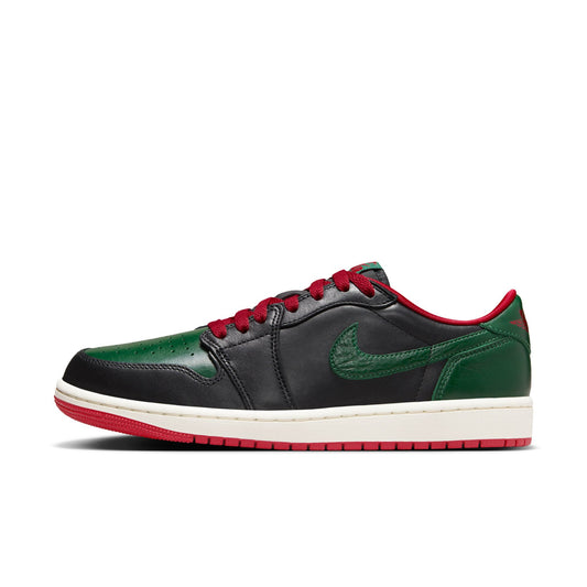 JORDAN 1 LOW OG - BLACK/GORGE GREEN/VARSITY RED/SAIL