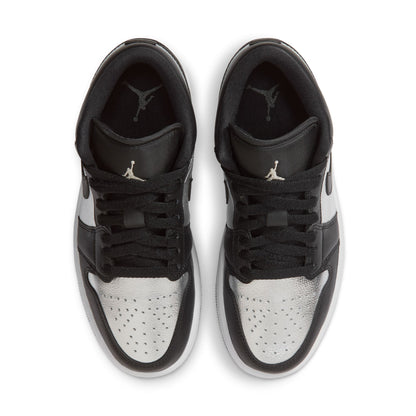 JORDAN 1 LOW SE 'SILVER TOE' - BLACK/METALLIC SILVER/WHITE