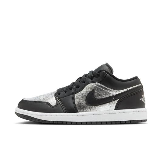 JORDAN 1 LOW SE 'SILVER TOE' - BLACK/METALLIC SILVER/WHITE