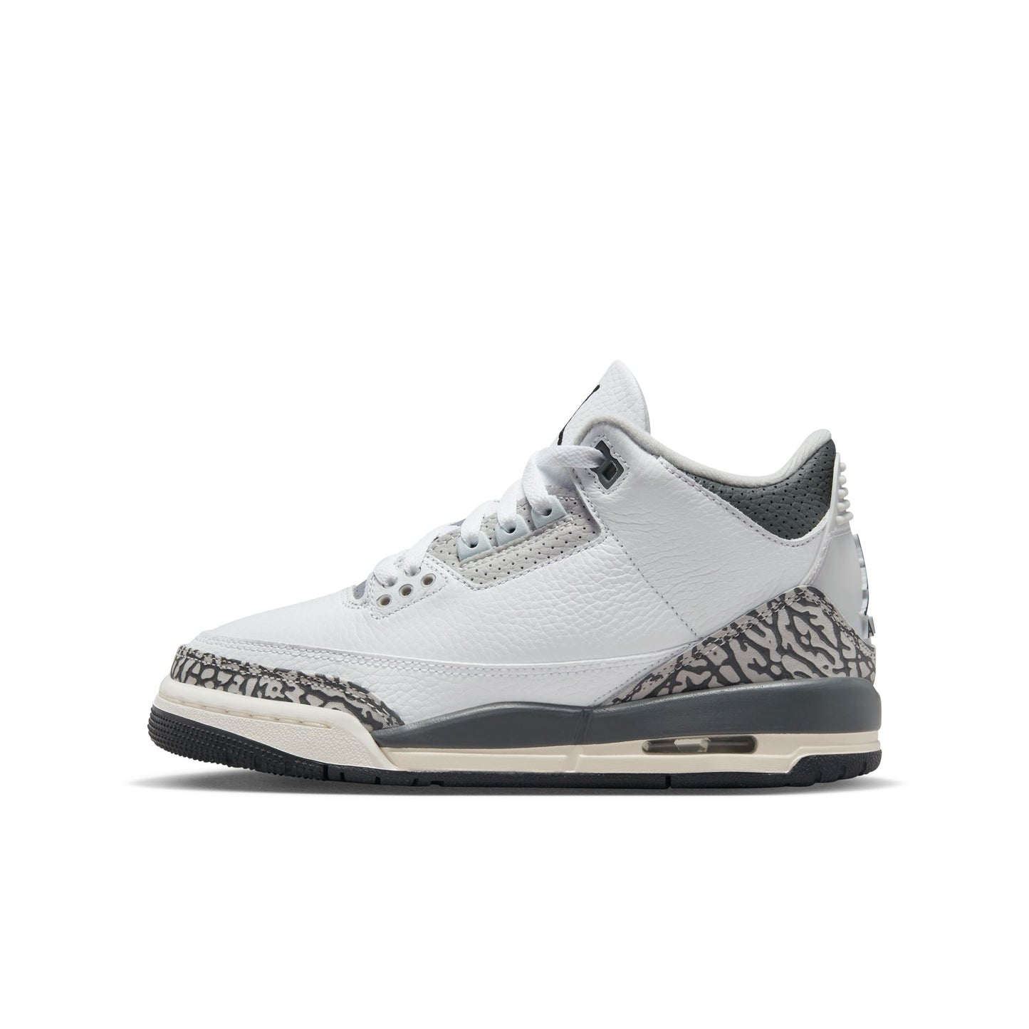Jordan 3 Retro (GS) - 'Hide N' Sneak' - White/Black/Iron/Light Ash Grey