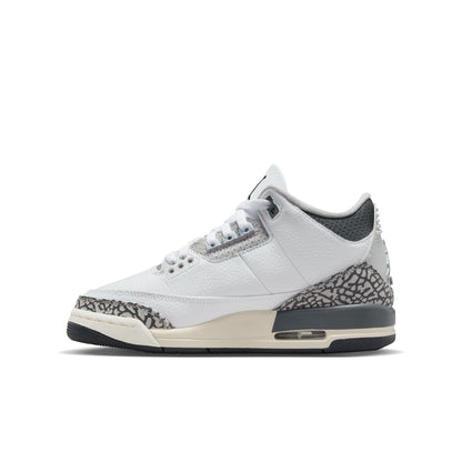 Jordan 3 Retro (GS) - 'Hide N' Sneak' - White/Black/Iron/Light Ash Grey