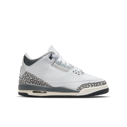 Jordan 3 Retro (GS) - 'Hide N' Sneak' - White/Black/Iron/Light Ash Grey