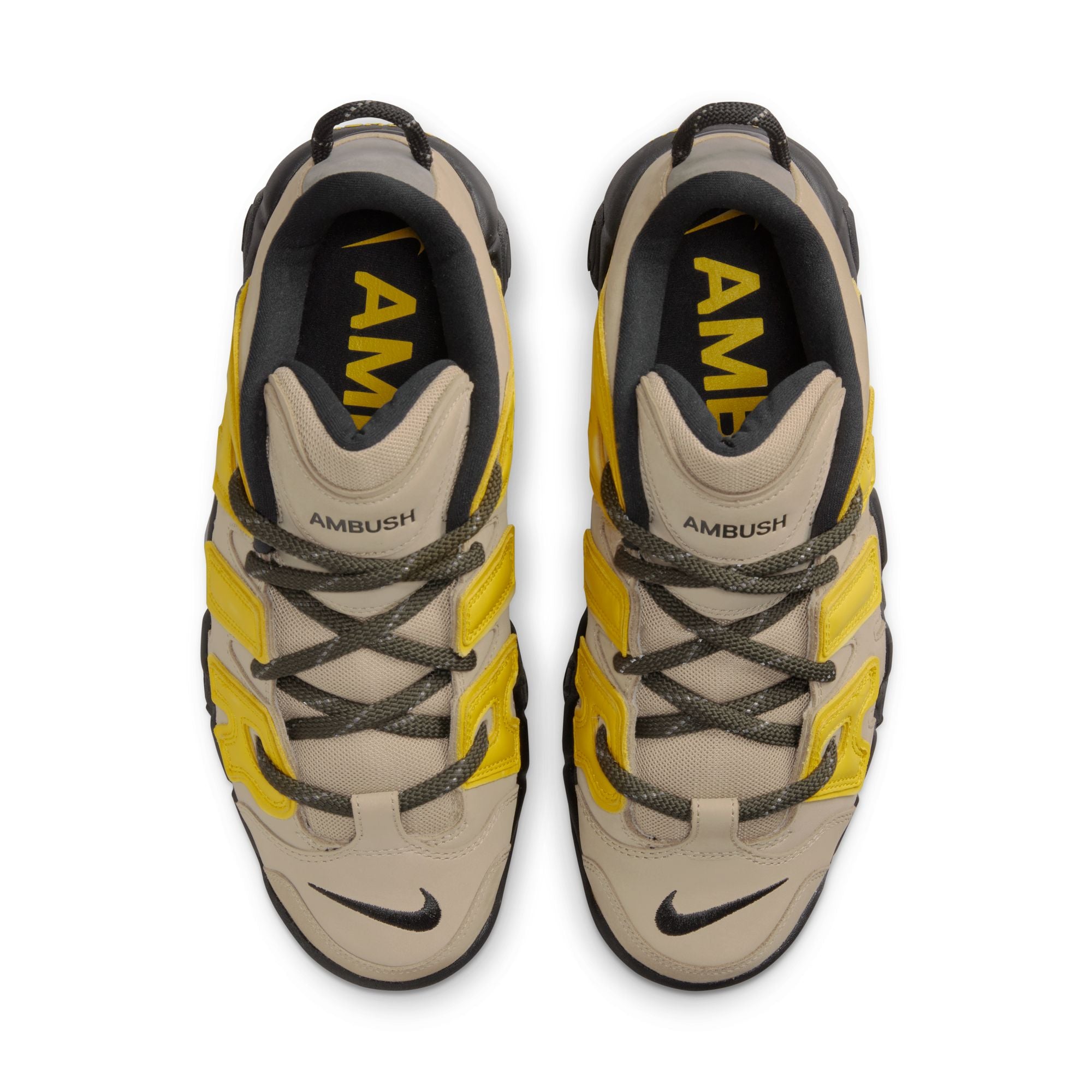 NIKE x AMBUSH® AIR MORE UPTEMPO LOW SP - LIMESTONE/VIVID SULFUR/BLACK/FLAT PEWTER