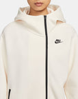 NSW TECH FLEECE Oversized Full-Zip Hoodie Cape - PALE IVORY/BLACK