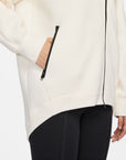 NSW TECH FLEECE Oversized Full-Zip Hoodie Cape - PALE IVORY/BLACK