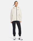 NSW TECH FLEECE Oversized Full-Zip Hoodie Cape - PALE IVORY/BLACK