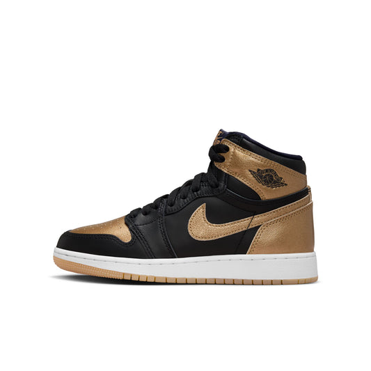 JORDAN 1 HIGH OG 'BLACK AND GOLD' (GS) - BLACK/METALLIC GOLD/SAIL