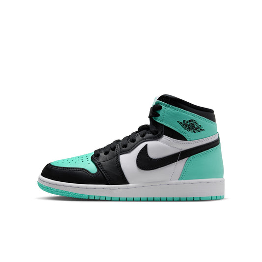 JORDAN 1 RETRO HIGH OG 'GREEN GLOW' (GS) - WHITE/BLACK/GREEN GLOW