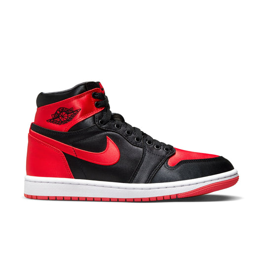 JORDAN 1 RETRO HI OG 'SATIN BRED' - BLACK/UNIVERSITY RED/WHITE