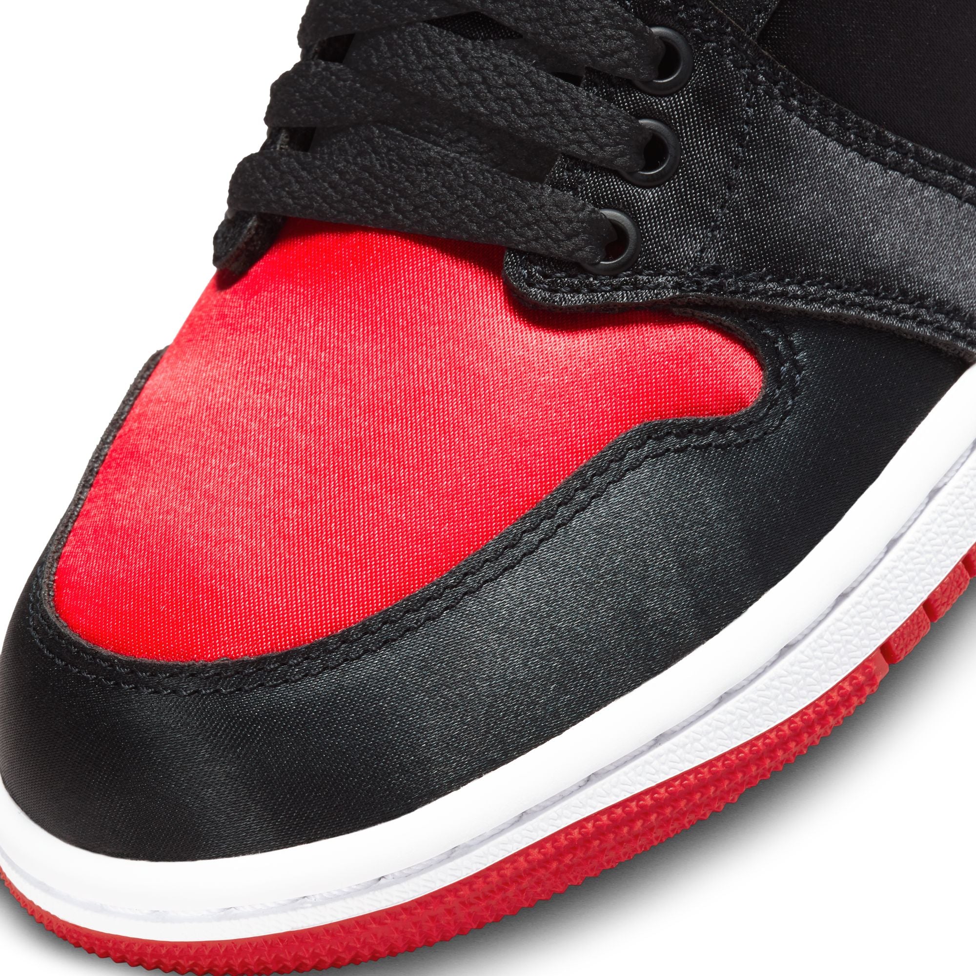 JORDAN 1 RETRO HI OG 'SATIN BRED' - BLACK/UNIVERSITY RED/WHITE