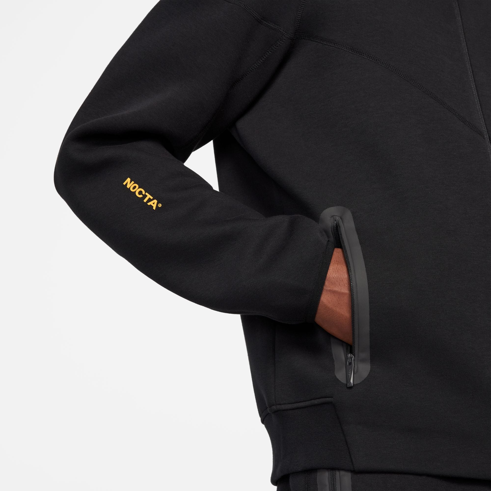 NOCTA x NIKE TECH FLEECE HOODIE - BLACK/UNIVERSITY GOLD