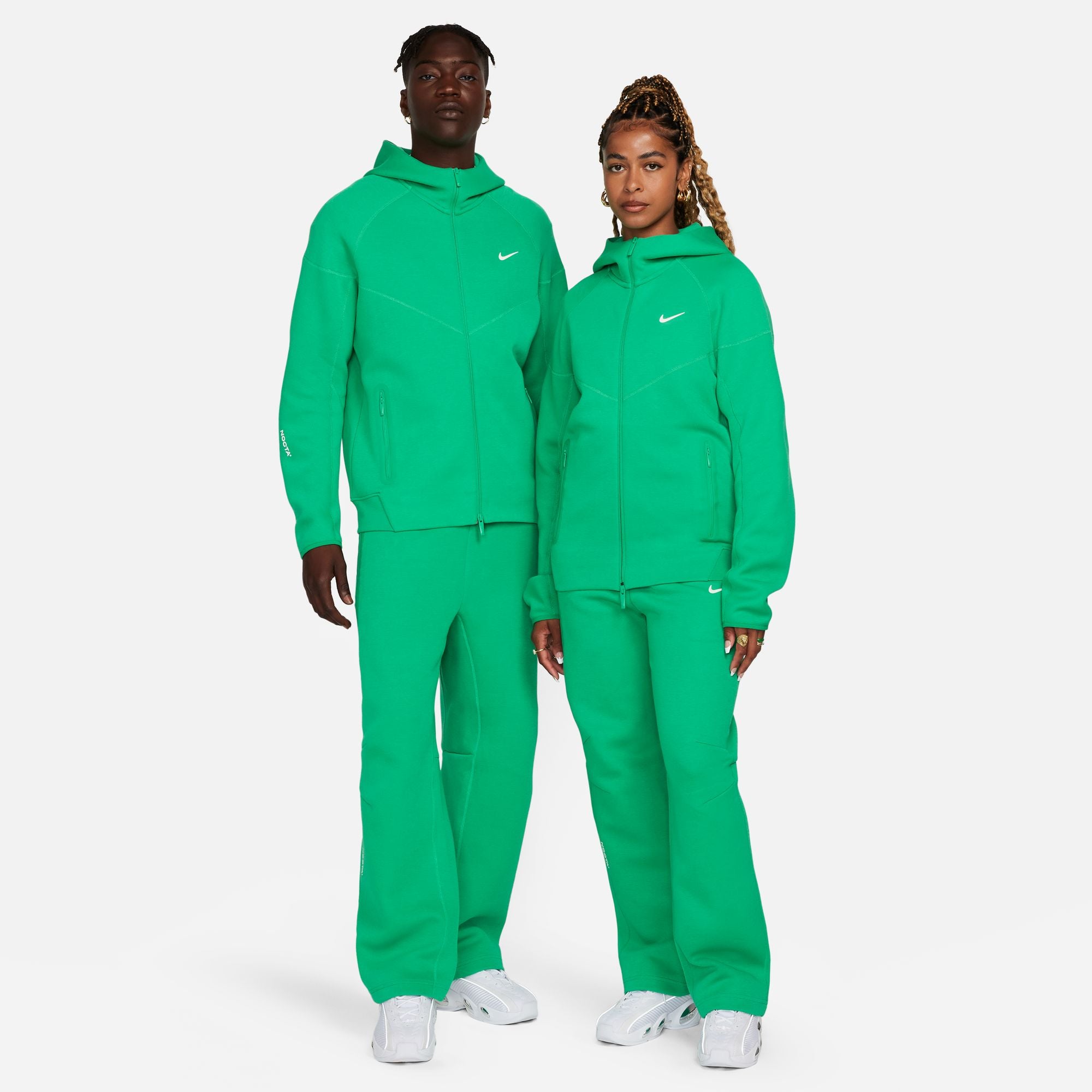 NOCTA x NIKE TECH FLEECE HOODIE- STADIUM GREEN/SAIL