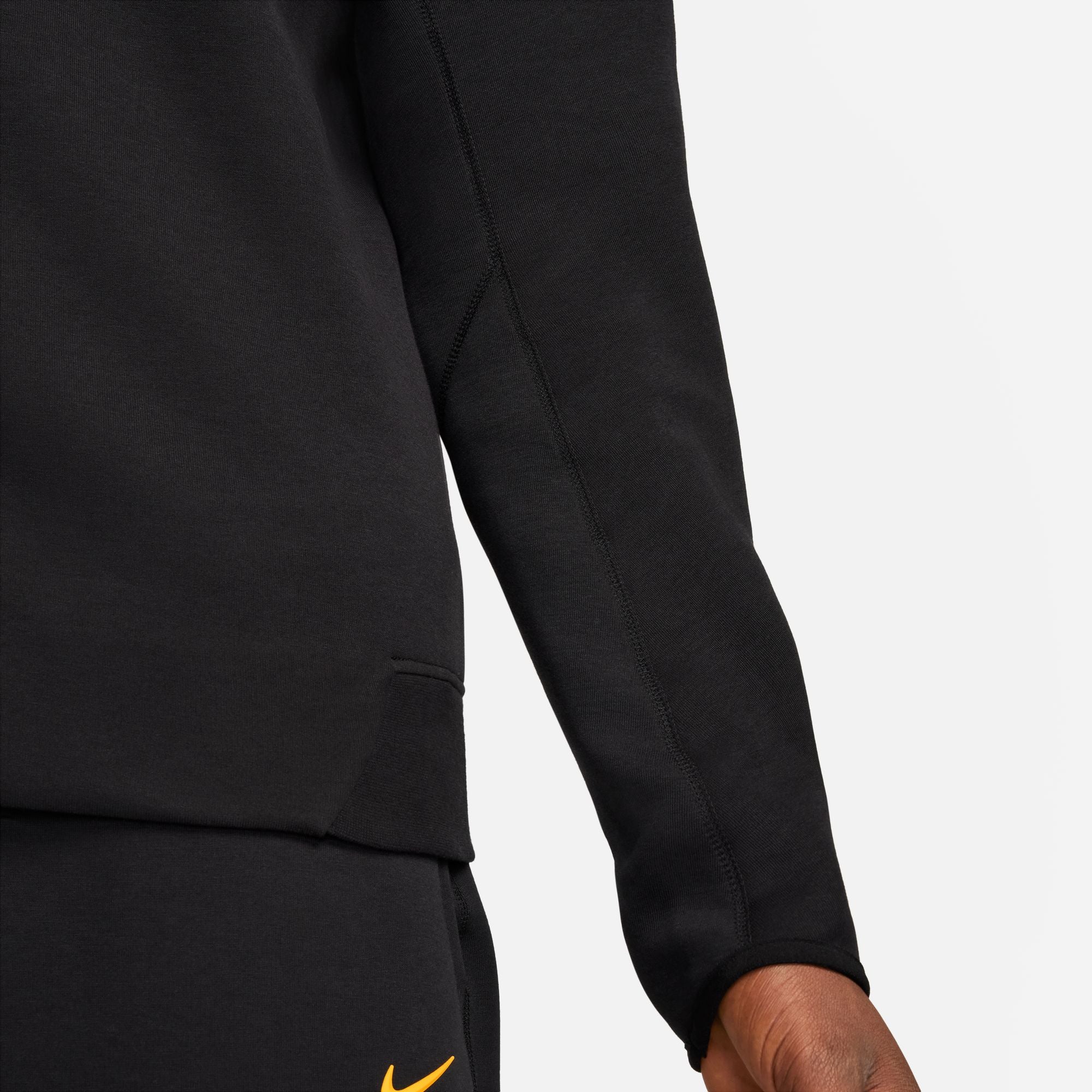 NOCTA x NIKE TECH FLEECE CREWNECK - BLACK/UNIVERSITY GOLD