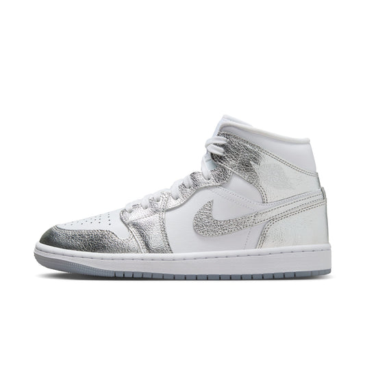 JORDAN 1 MID SE - WHITE/METALLIC SILVER/WOLF GREY