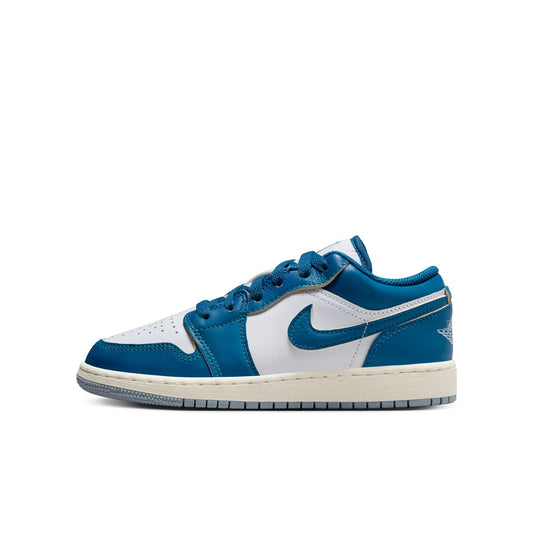 JORDAN 1 LOW SE (GS) - WHITE/INDUSTRIAL BLUE/BLUE GREY/SAIL