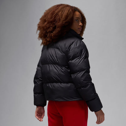 WOMEN'S PUFFER JACKET - BLACK/WHITE