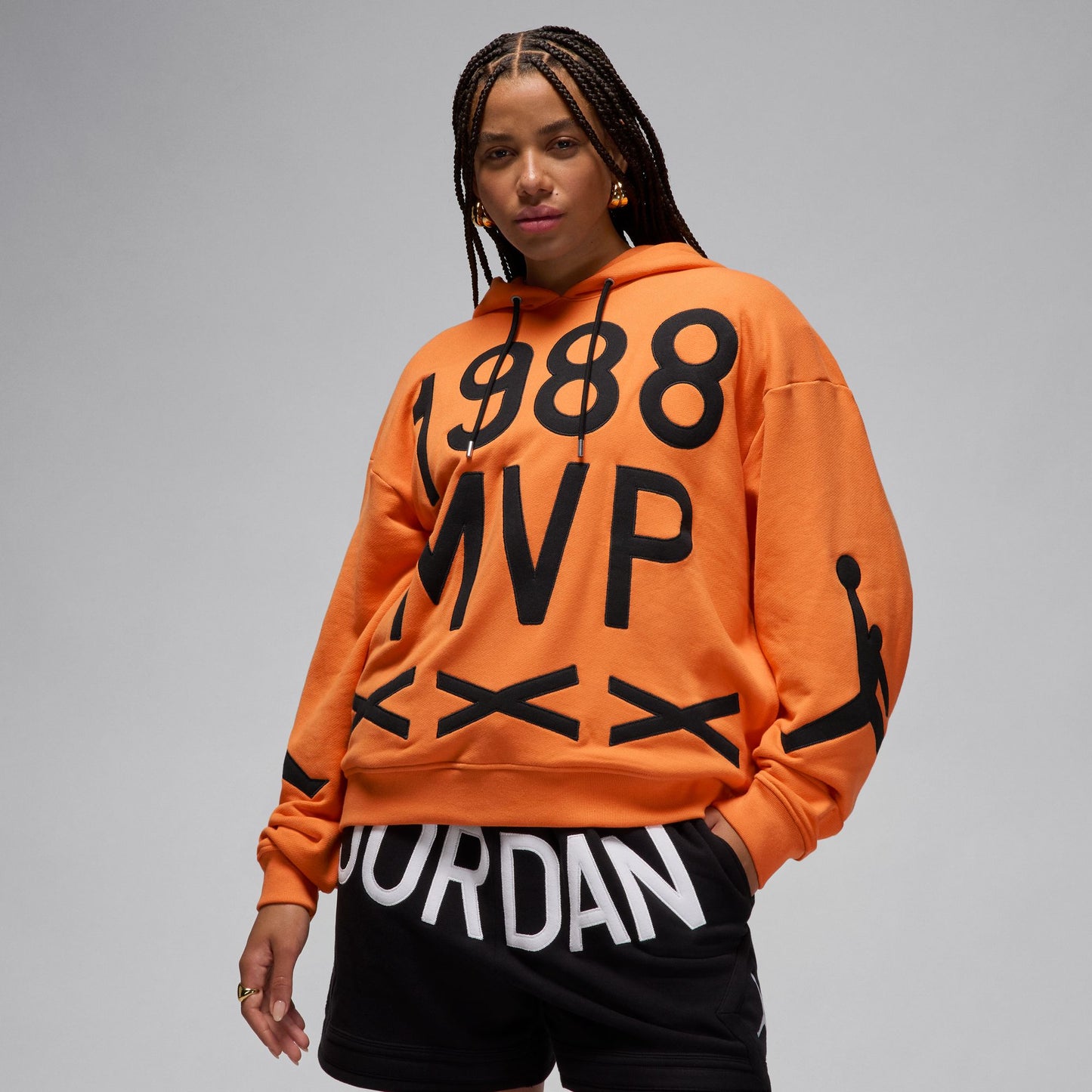 JORDAN X NINA CHANEL ABNEY FLEECE HOODIE - ALPHA ORANGE