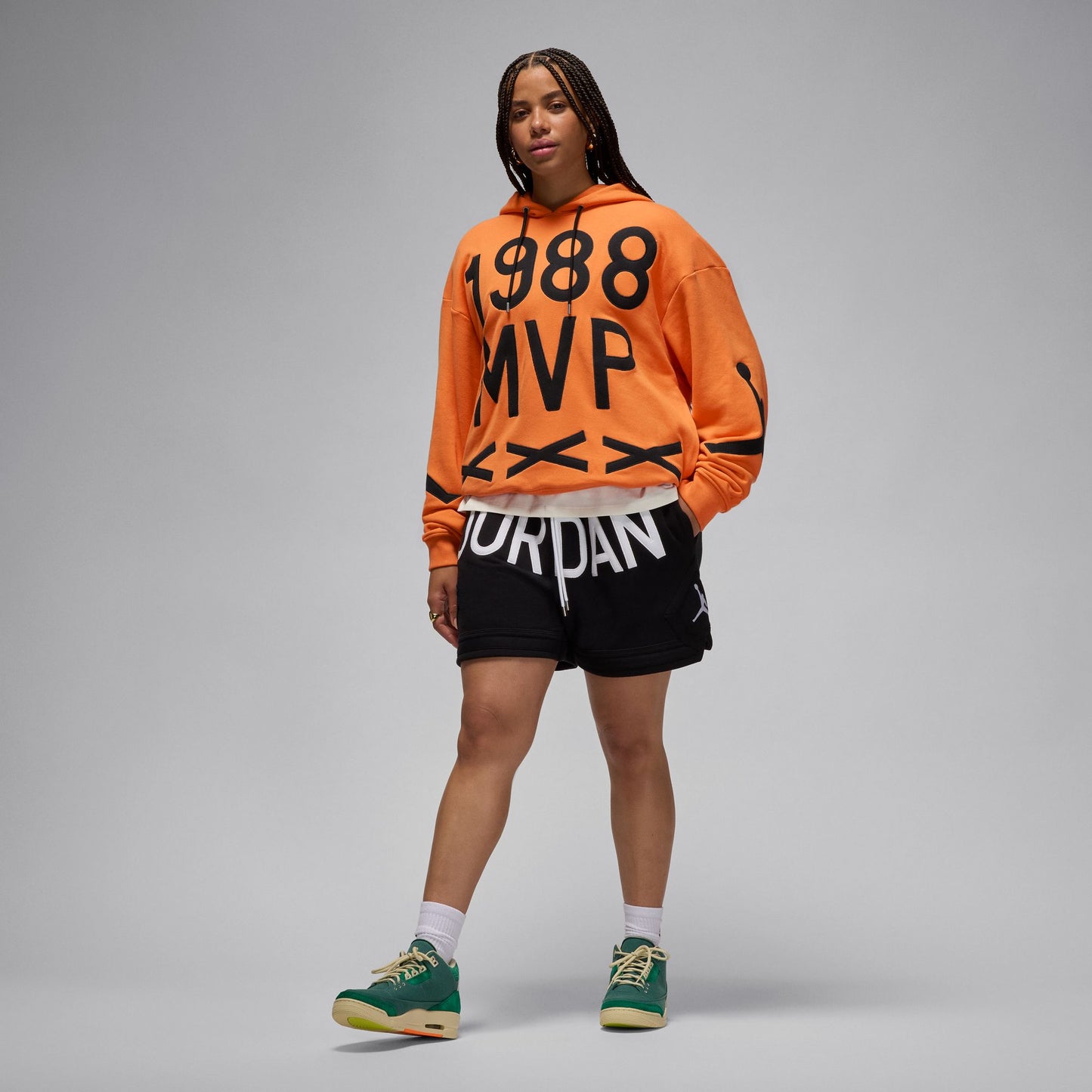 JORDAN X NINA CHANEL ABNEY FLEECE HOODIE - ALPHA ORANGE