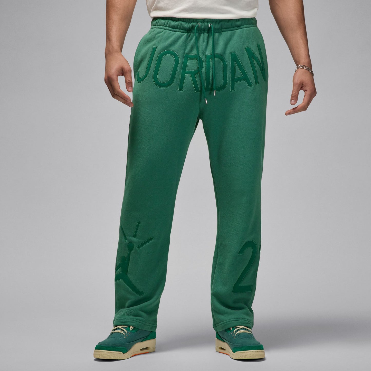 JORDAN X NINA CHANEL ABNEY FLEECE PANTS - GREEN STONE