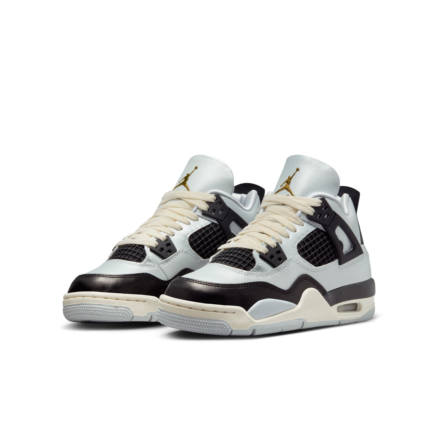 JORDAN 4 RETRO 'PURE PLATINUM' (GS) - PURE PLATINUM/METALLIC GOLD/BLACK/SAIL