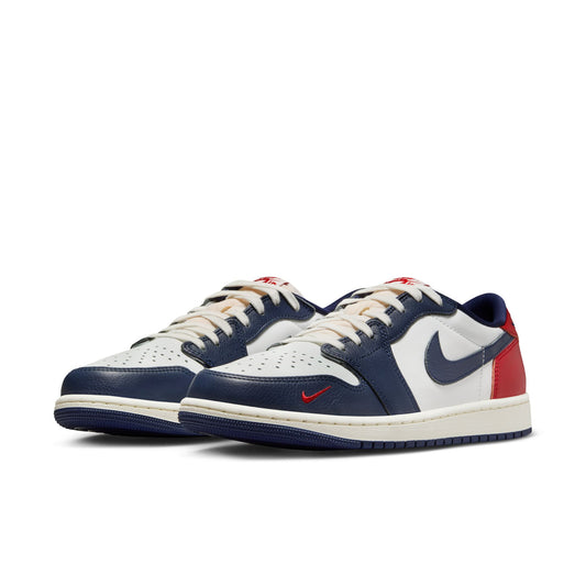 JORDAN 1 RETRO LOW OG 'HOWARD UNIVERSITY' - SUMMIT WHITE/GYM RED/MIDNIGHT NAVY