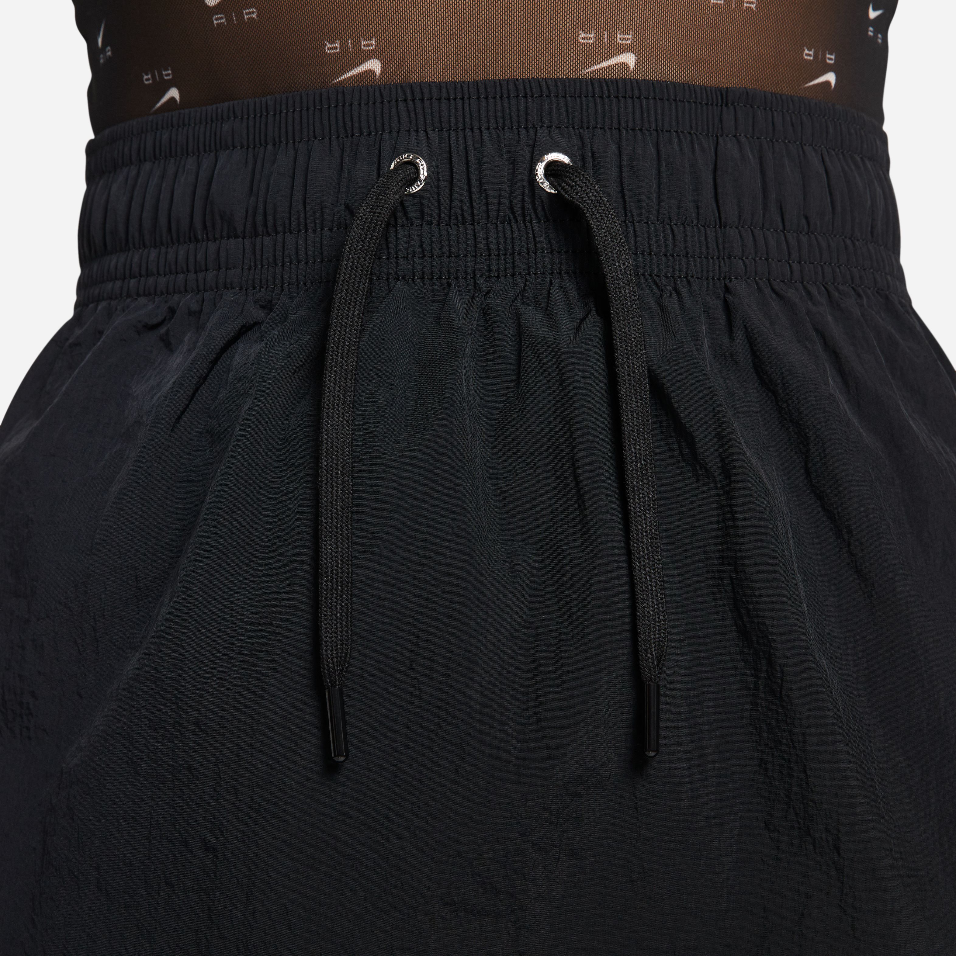 Air High-Waisted Woven Miniskirt - Black/White