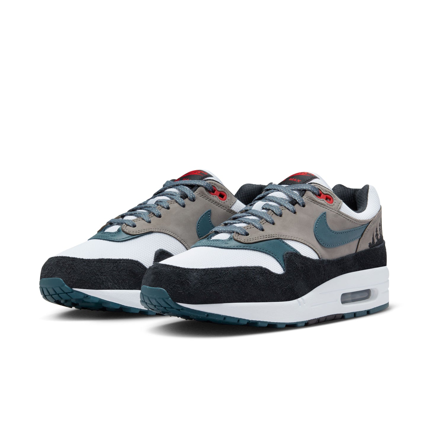 Air Max 1 PRM - 'Treeline' - White/Slate Blue/Black/Soft Grey