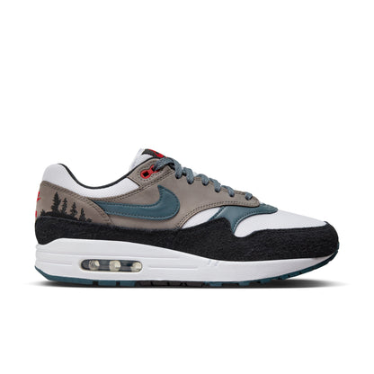 Air Max 1 PRM - 'Treeline' - White/Slate Blue/Black/Soft Grey