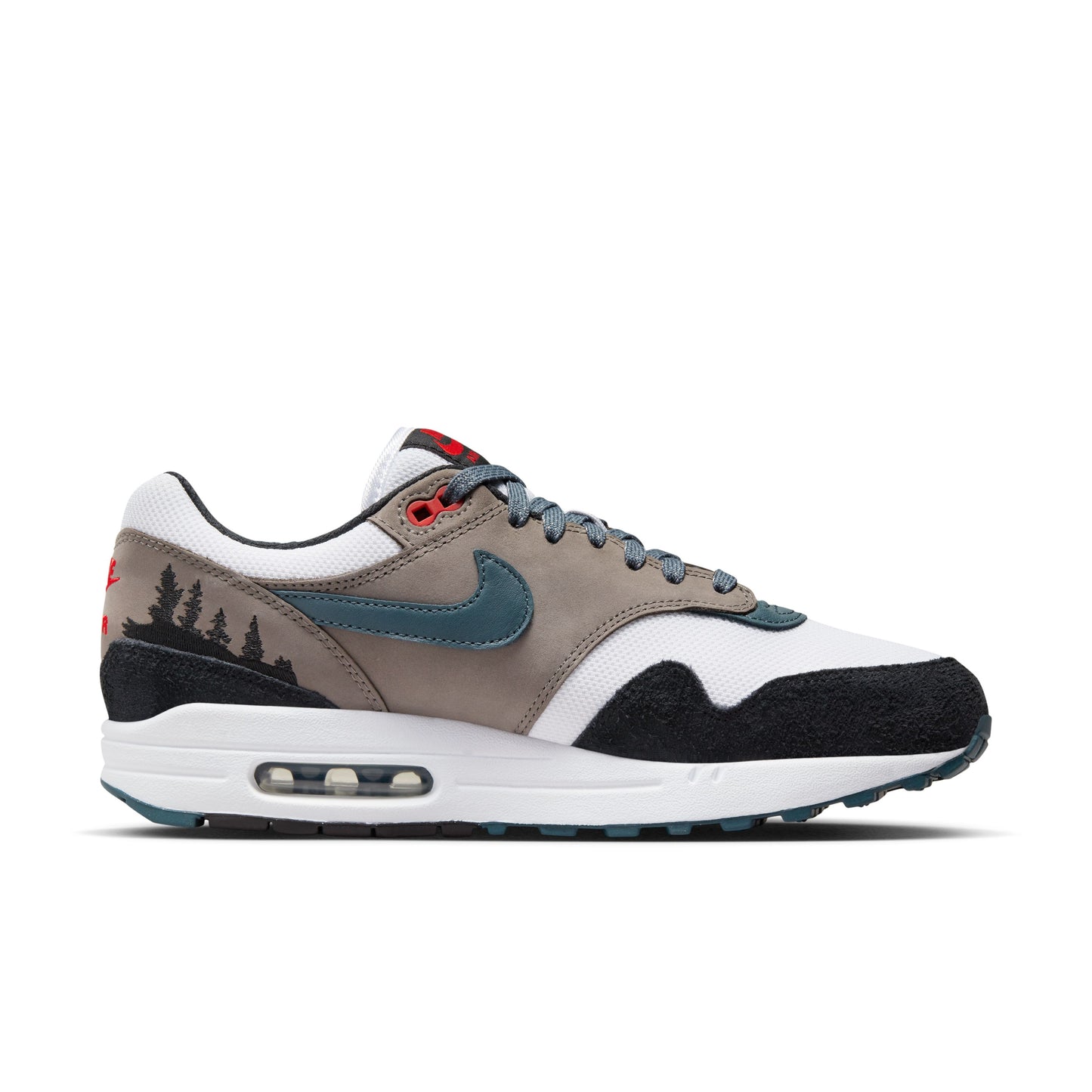 Air Max 1 PRM - 'Treeline' - White/Slate Blue/Black/Soft Grey