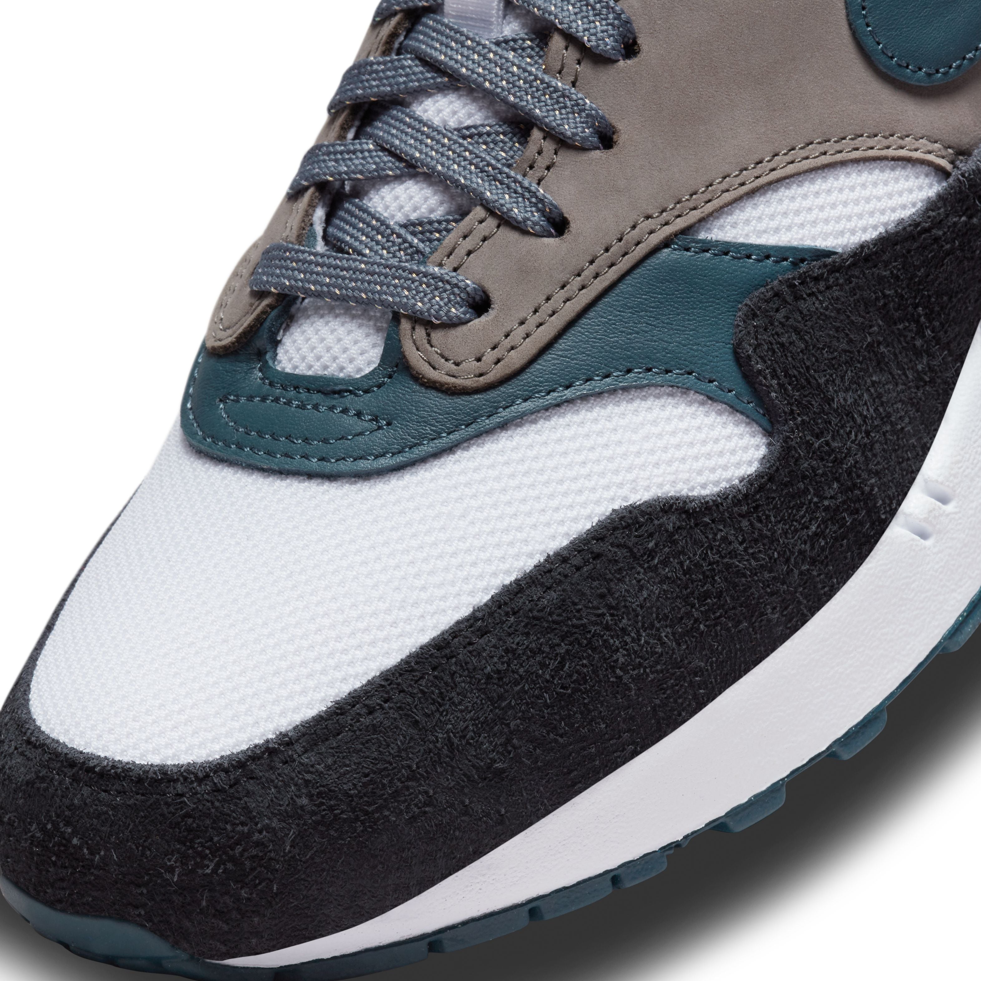 Air Max 1 PRM - &#39;Treeline&#39; - White/Slate Blue/Black/Soft Grey