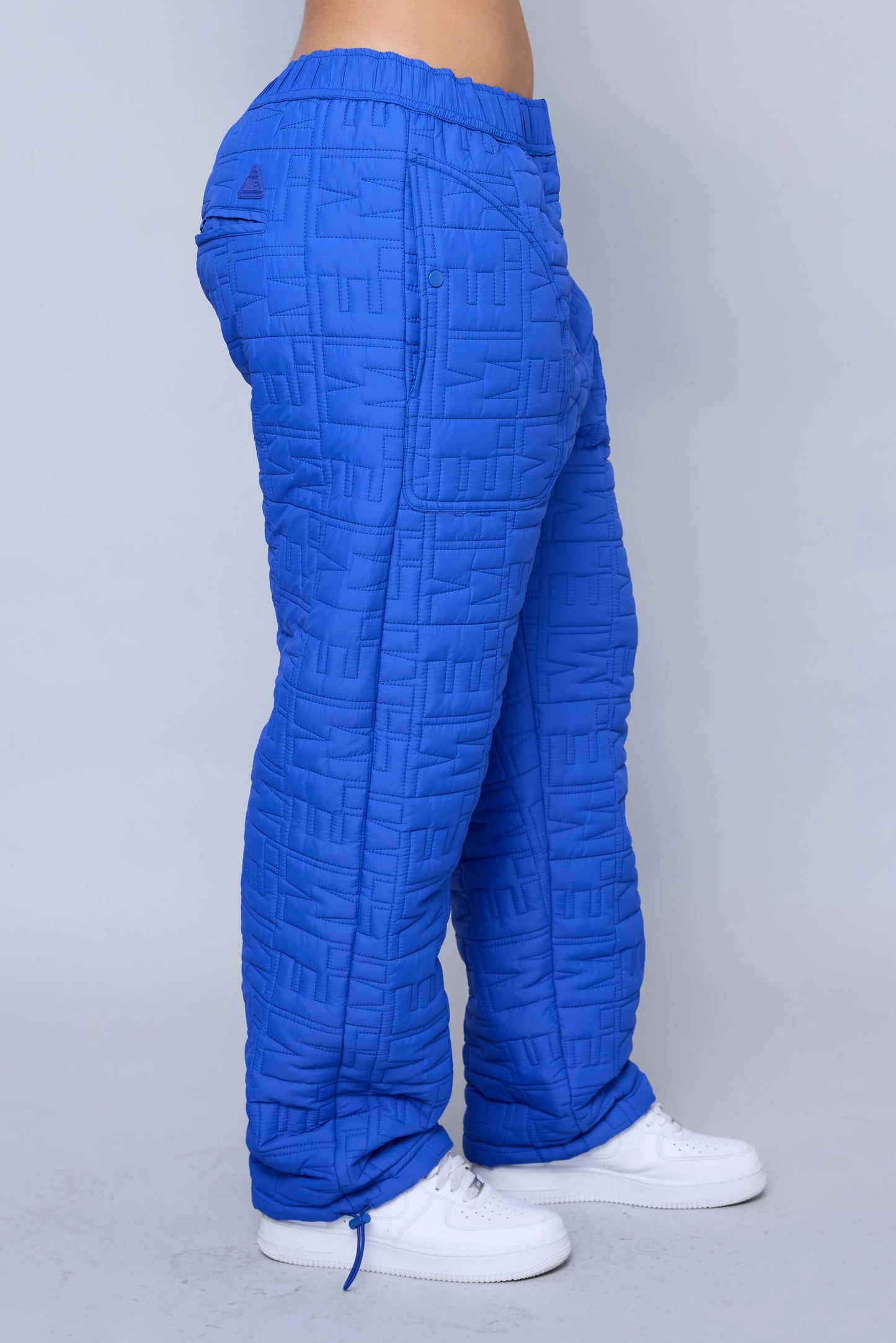 Monogram Quilted Puff Tech Pant - Cobalt